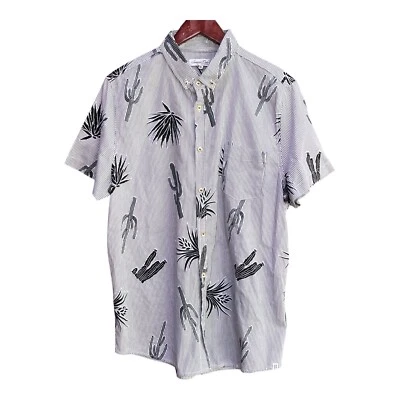 Sovereign Code Cactus Print Button Up Short Sleeve Shirt - XL - Image 1 of 4