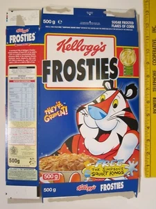 Caja de cereales vacía Kellogg's 1997 FROSTIES Los Simpson REINO UNIDO Z6A19 - Imagen 1 de 2