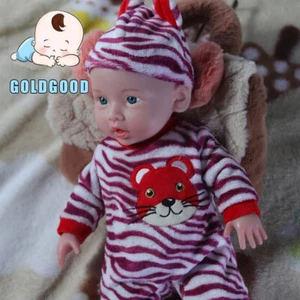 18.5" Open Eyes Newborn Platinum Silicone Reborn Baby Dolls Can Drink Water&Pee - Picture 1 of 10