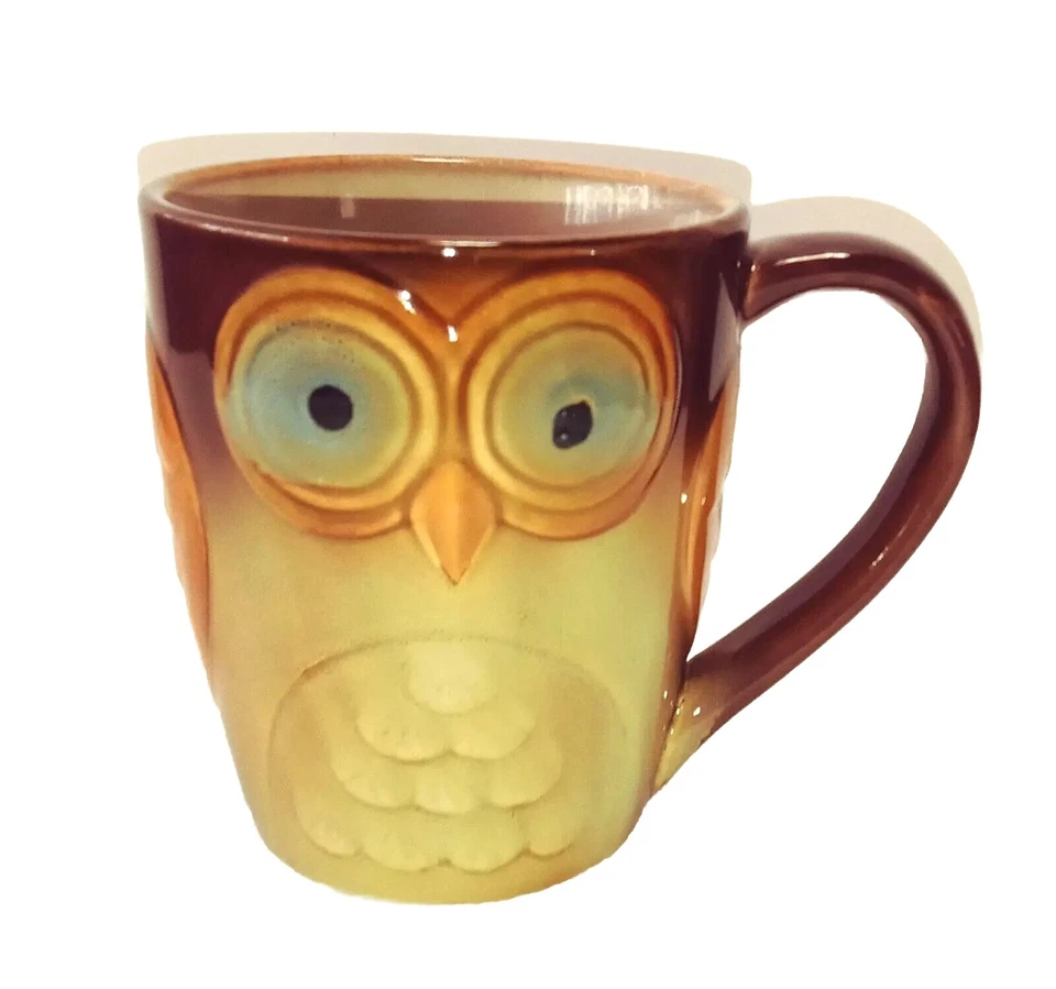 Taza de café de cerámica marrón OWL- Elite Couture de Gibson - 16 oz bonito detalle Foto 1 de 4
