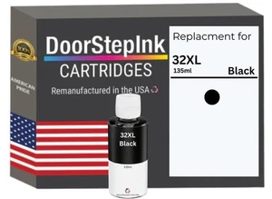 DoorStepInk Compatible Ink Bottle For HP 32XL Black-USA - Picture 1 of 5