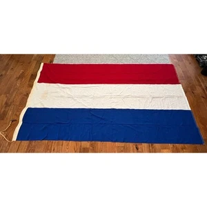 1940s WWII Netherlands Flag ~ Full Size 6ft x 9ft ~ Vintage WW2! - Picture 1 of 13