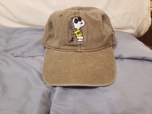 Vintage Snoopy Peanuts Joe coole verstellbare graue Mütze Lacrosse bestickt - Bild 1 von 9
