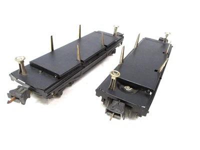 Lionel 3811 Auto Log Dump Cars Pair 1939 and 1940 Prewar O gauge X7267 - Image 1 of 4