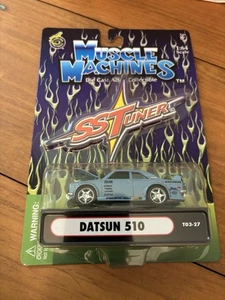 Muscle Machines SS Tuner - Datsun 510 Light Blue T03-27 1:64 NIP - Picture 1 of 2