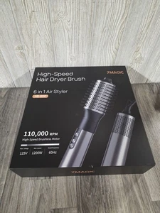 7 Magic Hair Dryer Brush & 6 in 1 Hair Styler 110000 RPM HB-800 - Picture 1 of 7