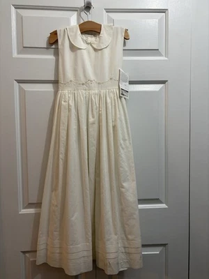Strasburg Girls 12Y White Cotton Dress, Brand New w/ Tags - Image 1 of 4