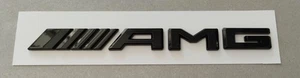 Aufkleber Badge Mercedes AMG schwarz glänzend 3D Emblem Logo Kofferraum 18,5x1,8 - Bild 1 von 3