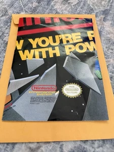 ¡Ahora estás jugando con poder! Inserto de póster original de consola Nintendo NES 1988 - Imagen 1 de 1