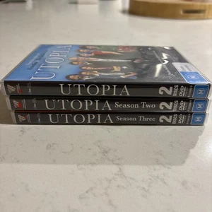 Utopia TV Series Seasons 1-3 DVD 1 2 3 PAL 6 Discs Region 4 Australian Sitcom - Picture 1 of 4