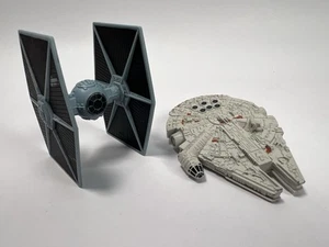Hot Wheels Star Wars Millennium Falcon & TIE Fighter Die-Cast (no Stands) - Picture 1 of 12