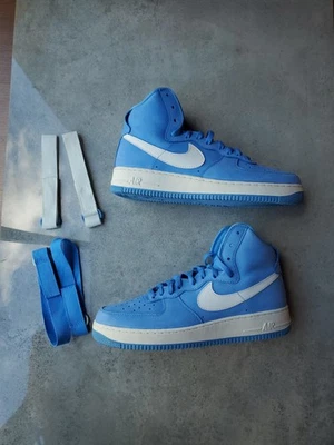 Nike Air Force 1 Hi Retro QS University Blue Summit White 743546-400 Size 10.5 - Image 1 of 4