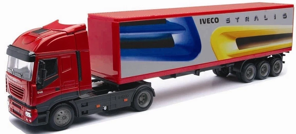 NEWRAY - IVECO Stralis 4x2 rojo con semi 3 ejes IVECO - 1/43 - NEW15613 Foto 1 de 1