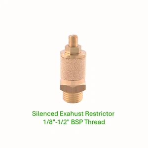Pneumatic Sintered Bronze Conical Exhaust Silencer  1/8" - 1/2" BSP Thread - Picture 1 of 4