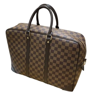 LOUIS VUITTON Porte Documain Vowiage Brown Beige - Picture 1 of 10