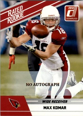 2010 Donruss Rated Rookies #70 Max Komar  FB - Image 1 of 2