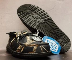 Hey Dude Wally Realtree EDGE schwarz Tarnmuster Canvas Halbschuh Slipper Herren Größe 9 - Bild 1 von 6