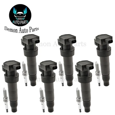 6pcs Ignition Coil and Spark Plug For 2010-2016 Hyundai Genesis 3.8L V6 - Image 1 of 4