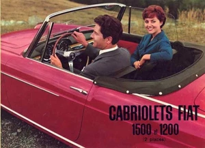 Katalog Prospekt Fiat 1200 / 1500 Cabrio 1960 Frankreich - Bild 1 von 2