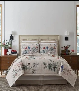 New Southern Living Holly Berries Birds Branches King Comforter Set 3pc - Picture 1 of 6