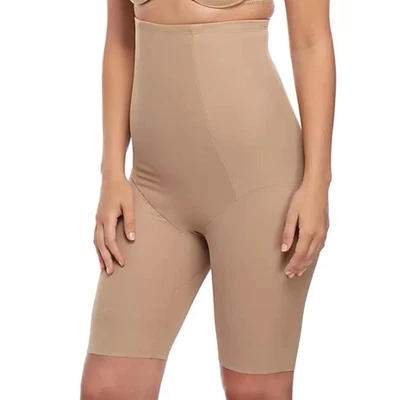 Miraclesuit High Waist Slimmer Thigh Shapewear Size XL Tan Tummy Control Shaping - Image 1 of 4