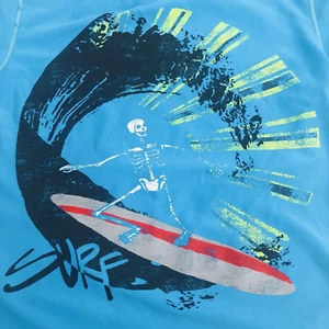 Cherokee Boys' Graphic Print Short Sleeve Rash Guard Swim Shirt Size L/G 12-14 - Picture 1 of 6