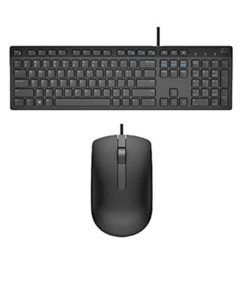 Dell USB Wired Keyboard and Mouse Set (Black) KB216+MS116, Black,Corded Electric - Image 1 of 4