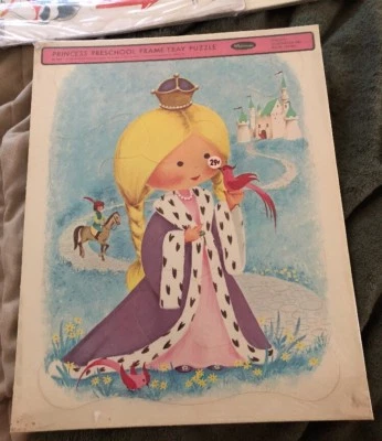 NUEVO 1966 PRINCESA PUZZLE VINTAGE Whitman Marco Bandeja Foto 1 de 3