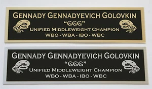 Gennady Gennadyevich Golovkin GGG Nameplate for signed boxing glove trunks photo - Picture 1 of 2