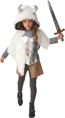 Ella Guerrera Princesa Medieval Vikinga Disfraz Elegante Halloween Niño Disfraz Foto 1 de 2