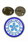 Forget Me Not Flower 25mm Silver Metal Lapel Pin Badge