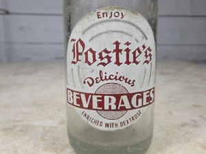  Botella de soda rara Duraglas 1968 White Color Postie's 7 oz etiqueta LCA botella - Imagen 1 de 12