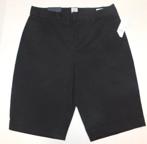 Gap Women Bermuda Shorts Black Sizes 0 & 2 Cotton Spandex Khaki 10" Inseam NEW - Picture 1 of 4