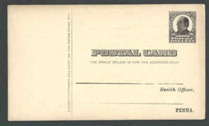 Ca 1908 UX20 Unposted Printed Penn Health Dept Notice For Patient See Info - Picture 1 of 2