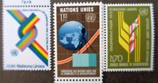 UN GENEVA	#57, #58, #63 MNH 1976 issues. 2.7 Swiss Francs face value = $2.99 US$