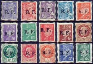FRANCE –1944- LIBÉRATION LYON TYPE SURCHARGED IN BLACK RF– VF** - Bild 1 von 1