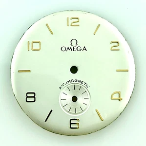OMEGA QUADRANTE OROLOGIO DA POLSO VINTAGE ORIGINALE GRANDE 33,3 MM BIG DIAL - Picture 1 of 7