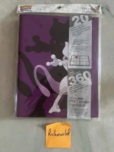 ULTRA PRO Pokemon 9 pocket MEWTWO 'PRO' album Binder-Holds 180-360cards - Picture 1 of 2
