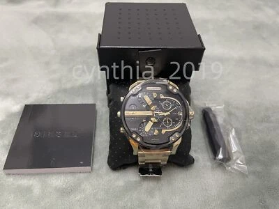 Reloj para hombre Diesel DZ7333 Mr.Daddy cronógrafo esfera negra dorado acero inoxidable Foto 1 de 2