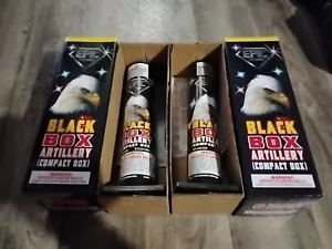 Par de cajas de artillería Epic Fireworks caja negra con tubos coleccionables vacíos - Imagen 1 de 12