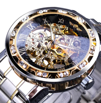 Winner Manual Mechanical Men's Watch Luxury Skeleton - Image 1 of 4