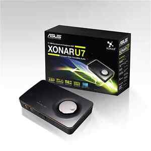 Asus Xonar U7 MKII USB Compact EXTERNAL 7.1-channel HD SOUND CARD Amplifier