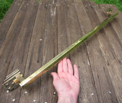 Original Single Large Art Deco Brass Door Pull Handle 33" Cover