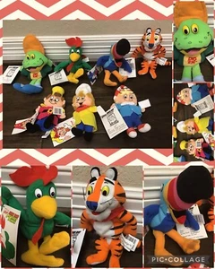 Sitzsack Frühstücksbündel Set Plüsch Müsli Vintage 1997 Kellogg’s Tony Tocan Snap - Bild 1 von 12