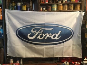 Ford Logo New Repro Flag - Bild 1 von 2