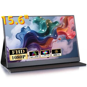 15,6 Zoll Portable Monitor Tragbarer Mobiler IPS Bildschirm FHD 1920*1080 HDR DE - Bild 1 von 7
