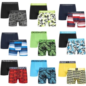 CROSSHATCH Boxershorts 2er Pack Unterwäsche Herren Designer Multipack Geschenkbox Set - Bild 1 von 22