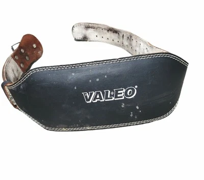   Cinturón de levantamiento de pesas Valeo 7' de ancho parte media material de piel de vaca vendedor de EE. UU. Foto 1 de 4