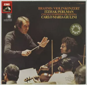 PERLMAN & GIULINI BRAHMS VIOLIN CONCERTO EMI ED.1 QUADRAPHONIC SQ LP NM - Picture 1 of 3