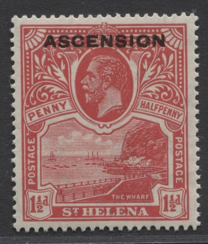 ASCENSION - 1922 OVPT. 1½d UM (MNH) SG.3 (REF.TL1) Cover